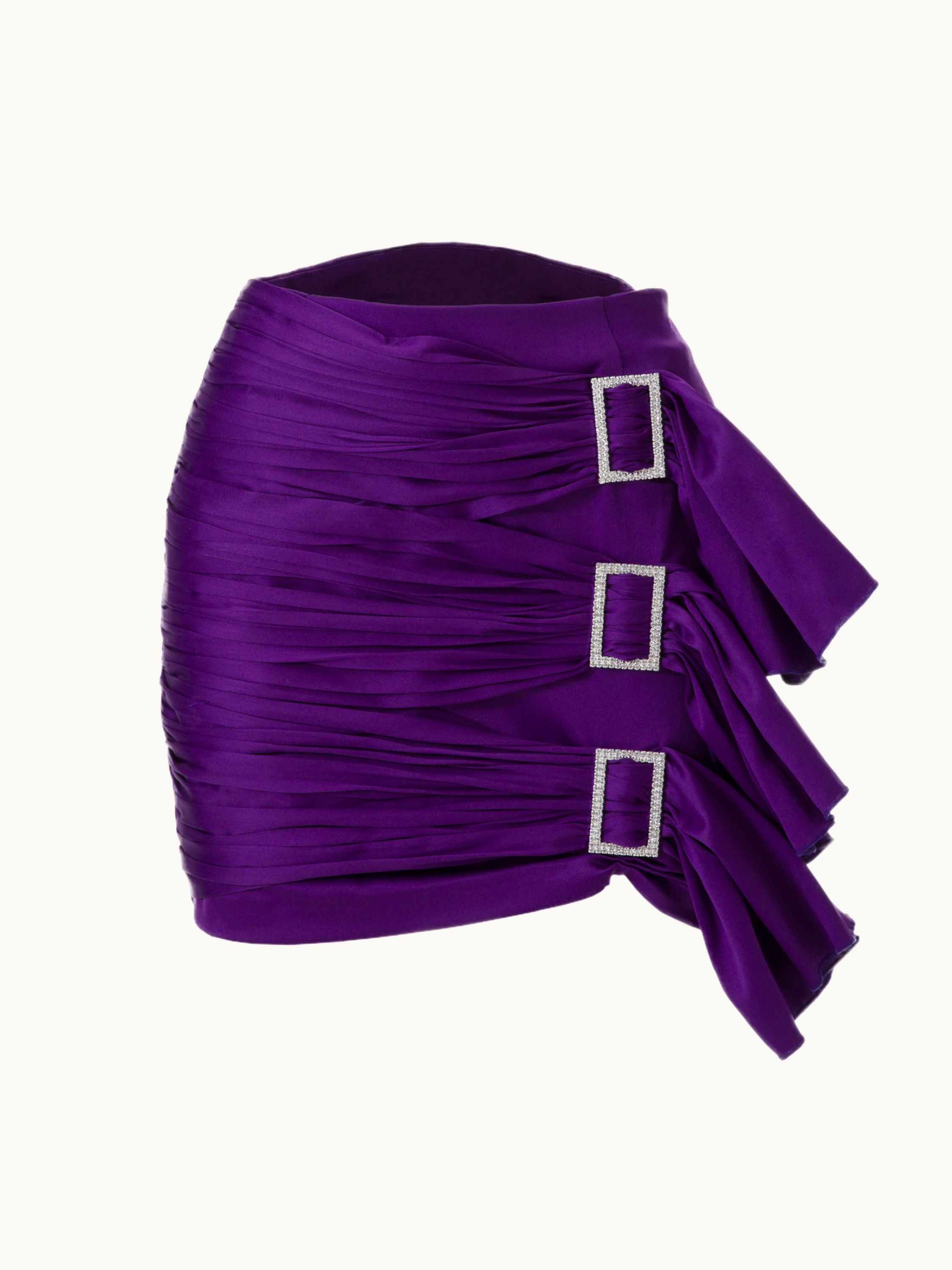 Purple embellished skirt hotsell